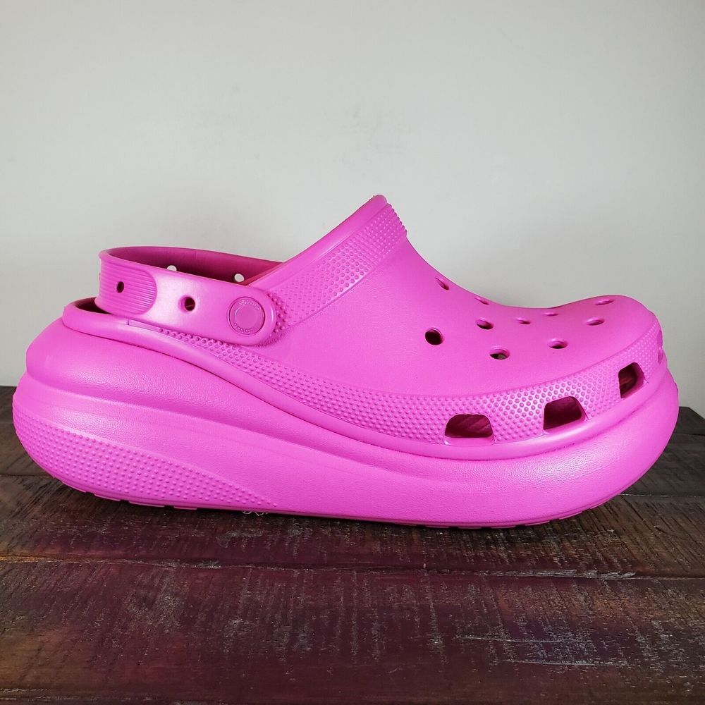 Crocs Classic Mega Crush Clogs Mens Size 11 Platform Sandals Shoes Pink - Picture 5 of 12